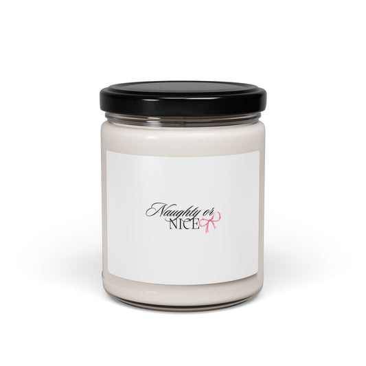 Soy Candle — 'Naughty or Nice' Scented 9oz Jar (Holiday Gift)