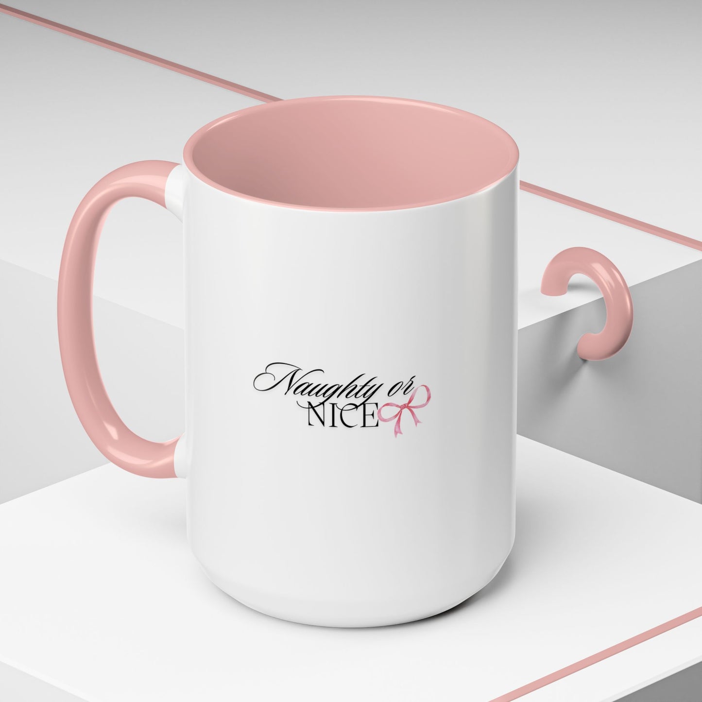Naughty or Nice Coffee Mug — Holiday Script Accent Mug (11/15oz)