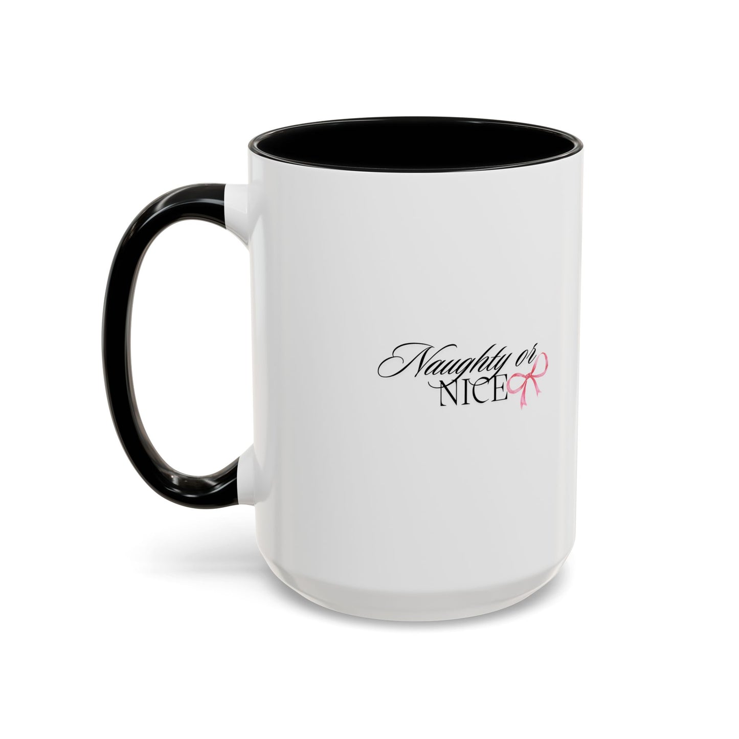 Naughty or Nice Coffee Mug — Holiday Script Accent Mug (11/15oz)