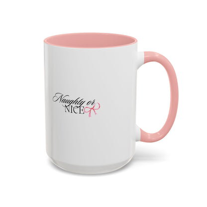 Naughty or Nice Coffee Mug — Holiday Script Accent Mug (11/15oz)