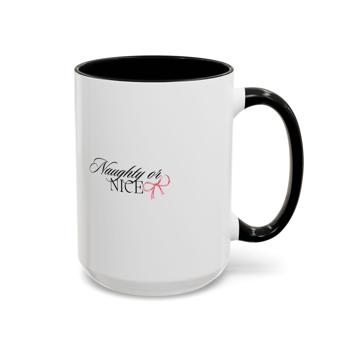 Naughty or Nice Coffee Mug — Holiday Script Accent Mug (11/15oz)
