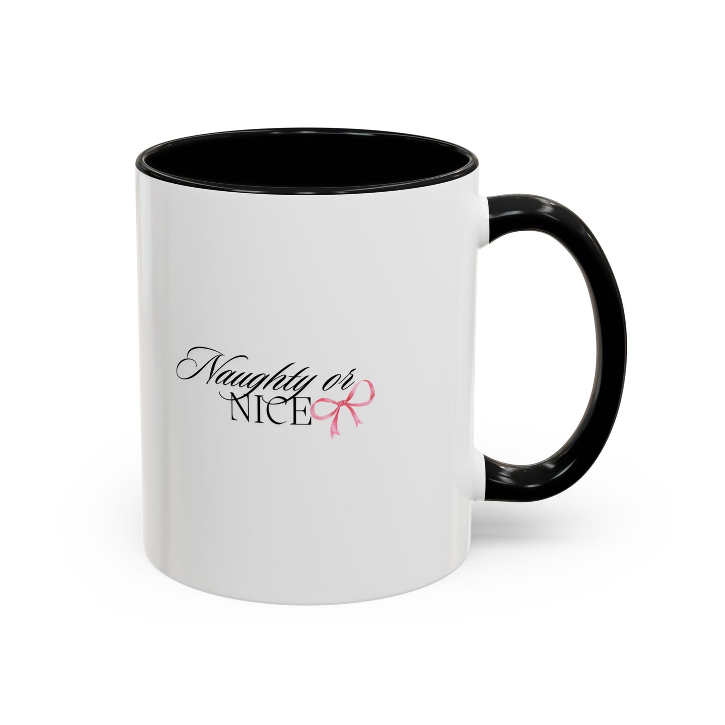 Naughty or Nice Coffee Mug — Holiday Script Accent Mug (11/15oz)