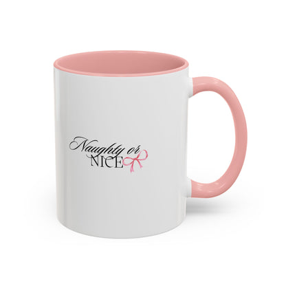 Naughty or Nice Coffee Mug — Holiday Script Accent Mug (11/15oz)