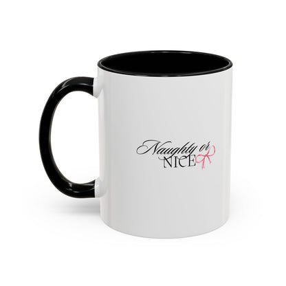 Naughty or Nice Coffee Mug — Holiday Script Accent Mug (11/15oz)