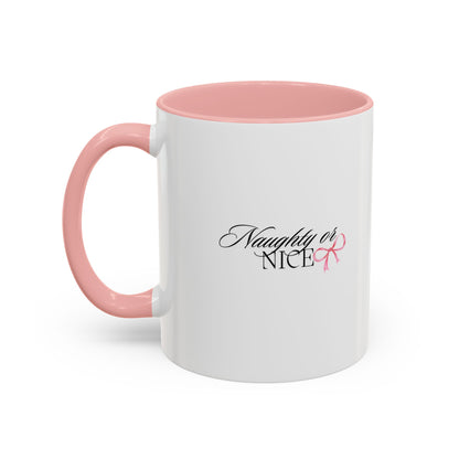 Naughty or Nice Coffee Mug — Holiday Script Accent Mug (11/15oz)