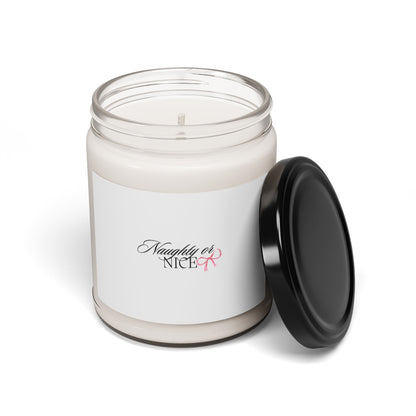 Soy Candle — 'Naughty or Nice' Scented 9oz Jar (Holiday Gift)